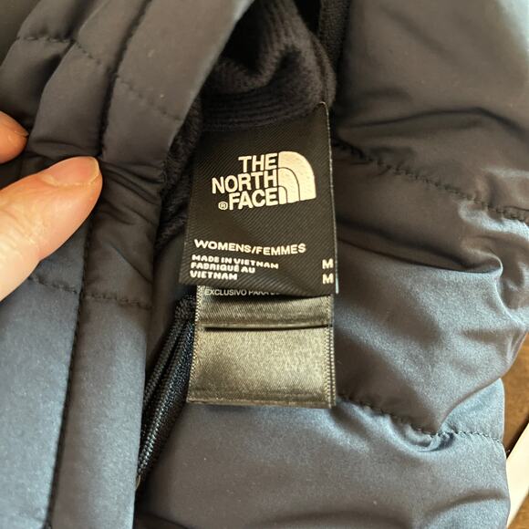 The North Face Mossbud Insulated Reversible Fleece Puffer Vest Navy White Size M - Picture 8 of 10